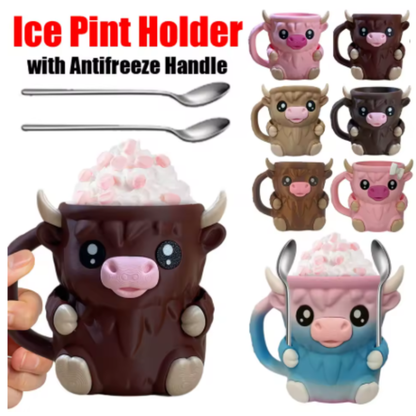 Antifreeze ice cream stand cup with cookie container