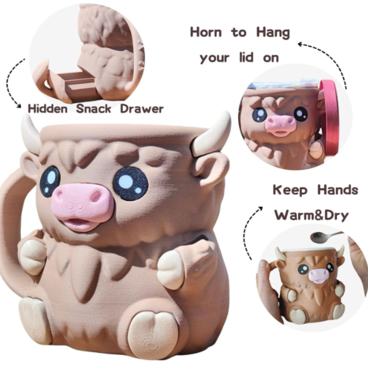 Antifreeze ice cream stand cup with cookie container